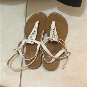 White sandals